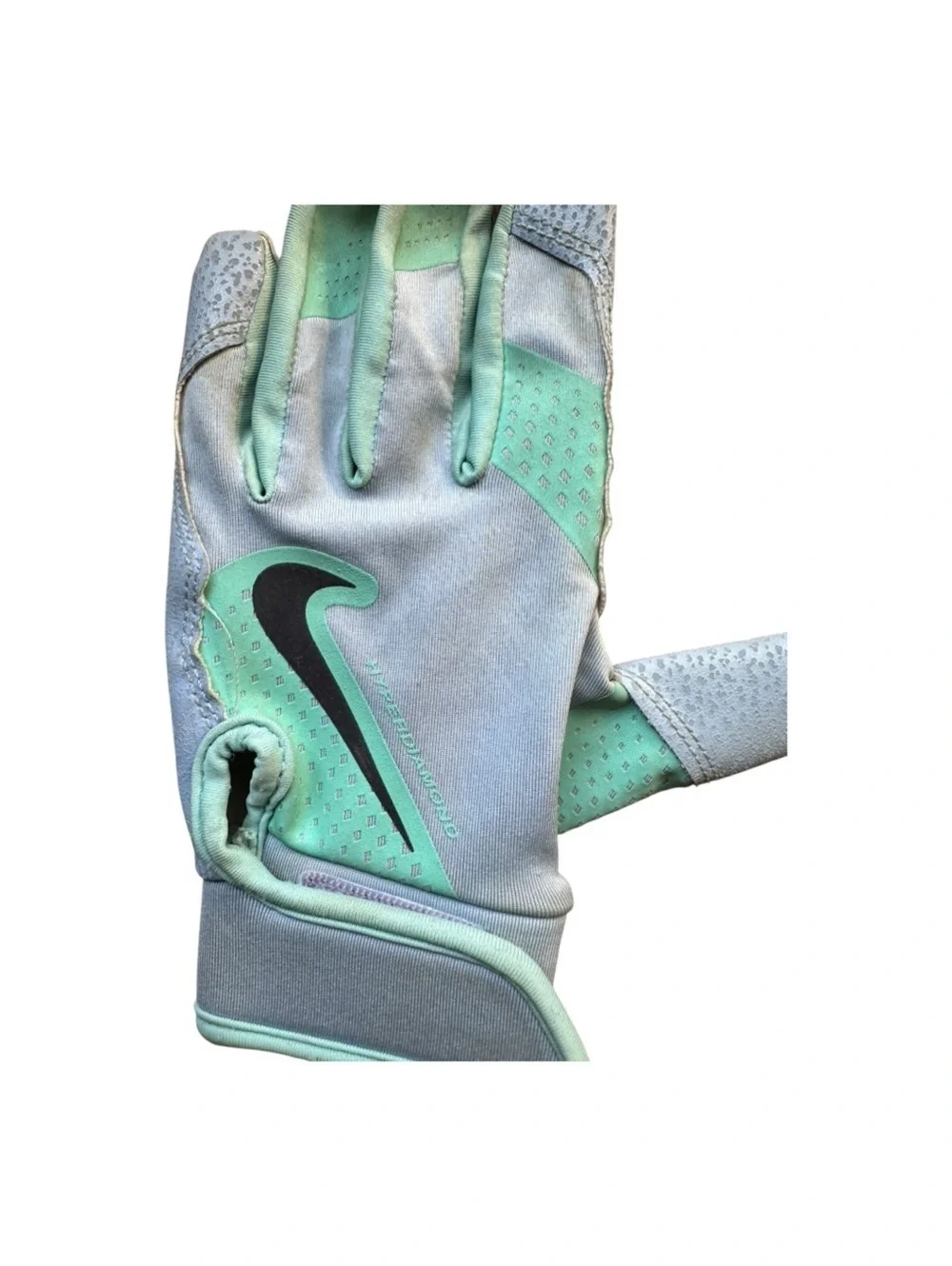Nike Kids' Mint and Purple Sports Gloves Green Purple Size Youth Med